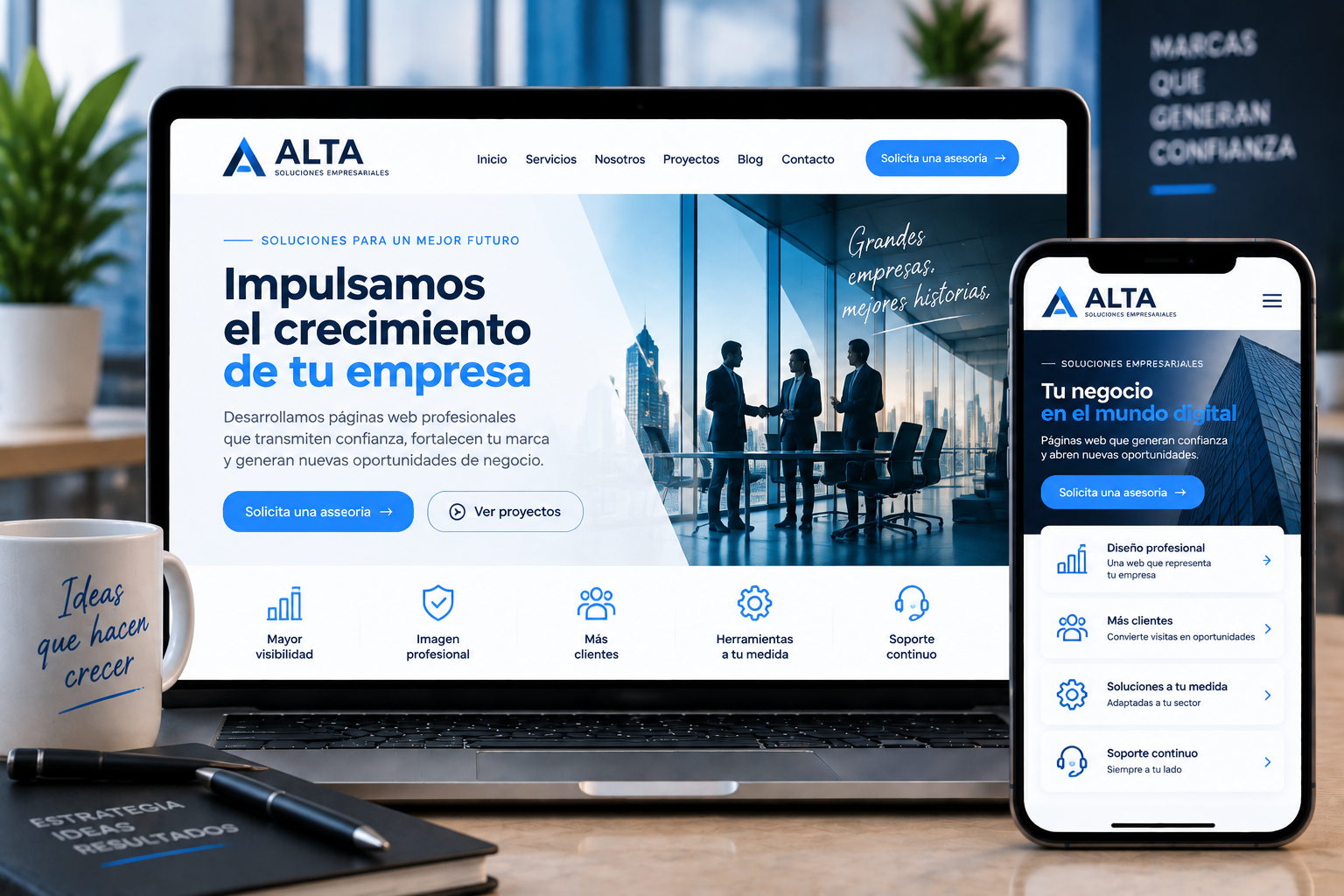 Página web empresarial corporativa